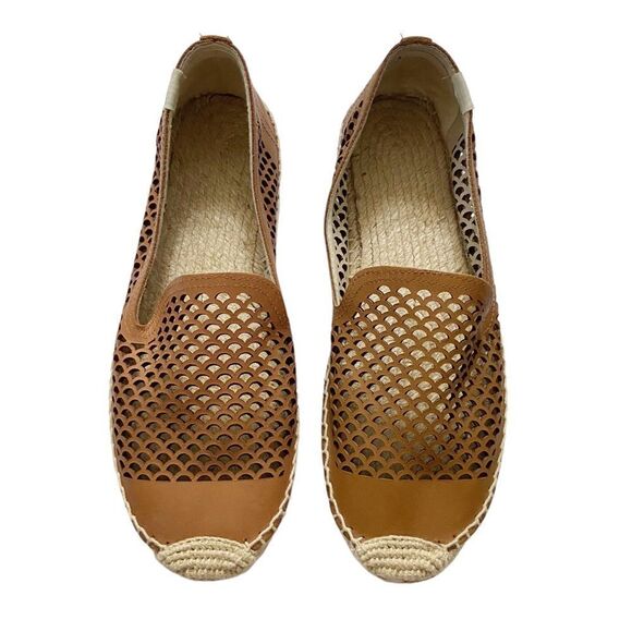 Soludos Perforated Leather Espadrille Flat Smoking Loafers size 9 - Picture 2 of 9